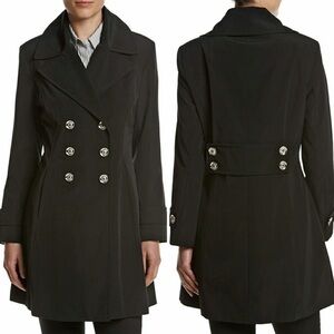 Ivanka Trump double breasted wool coat, black, size 16